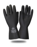 Перчатки Safeprotect КЩС-1-SP LUX черные  (латекс, слой Silver, толщ.0,65мм,дл.300мм)