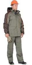Костюм "СИРИУС-Кобальт": куртка, брюки, оливковый с темно-коричневым