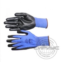 Перчатки "РифНит" (нейлон с черным нитрилом, рифленным покрытием, 13-й класс вязки)