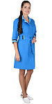 Халат СИРИУС-ФЛОРА женский тёмно-голубой