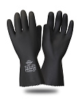 Перчатки Safeprotect КЩС-1-SP LUX черные (латекс, слой Silver, толщ. 0,65мм,дл.300мм)